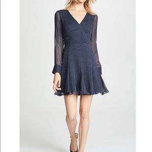 Club Monaco color Blue Brixxtun Silk Dress